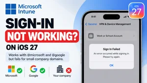 Intune Sign-In Fails on iOS 27: Tested Workaround for Personal iPhones